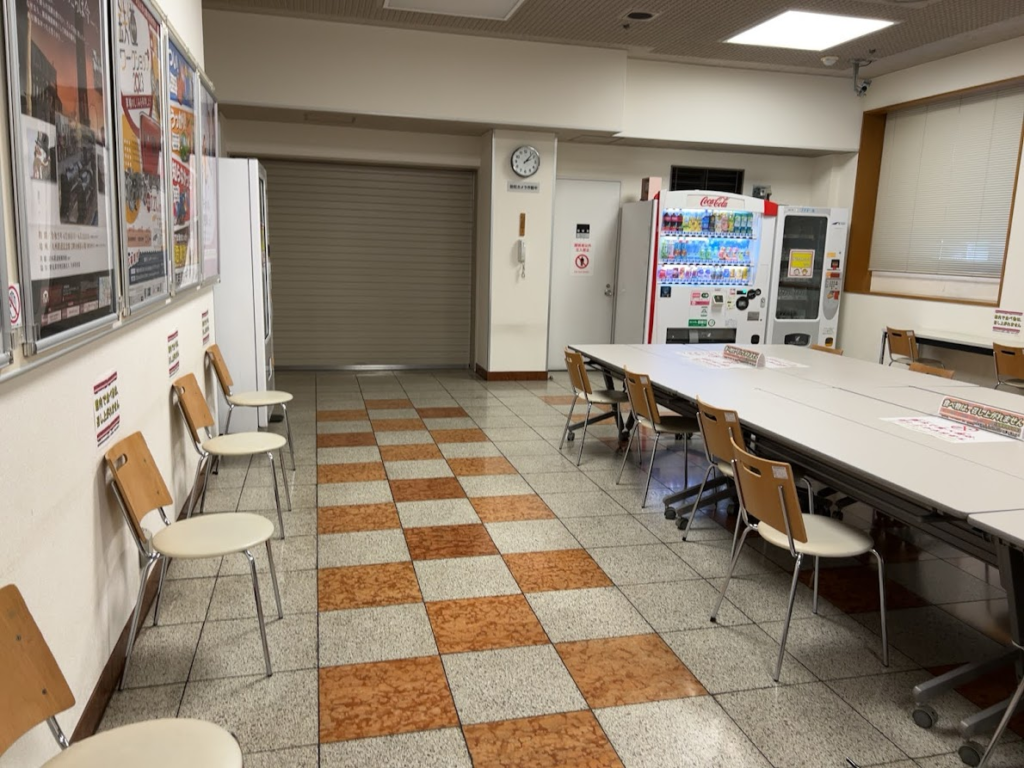 葛西にある地下鉄博物館の休憩コーナー